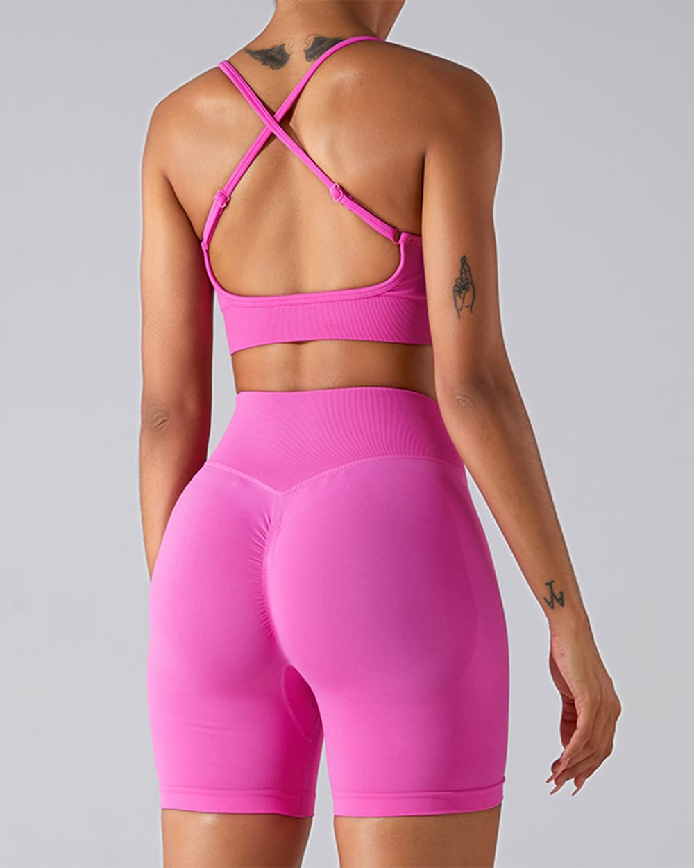 Yvyvlolo Seamless Shockproof Quick Dry Gathering Sports Bra