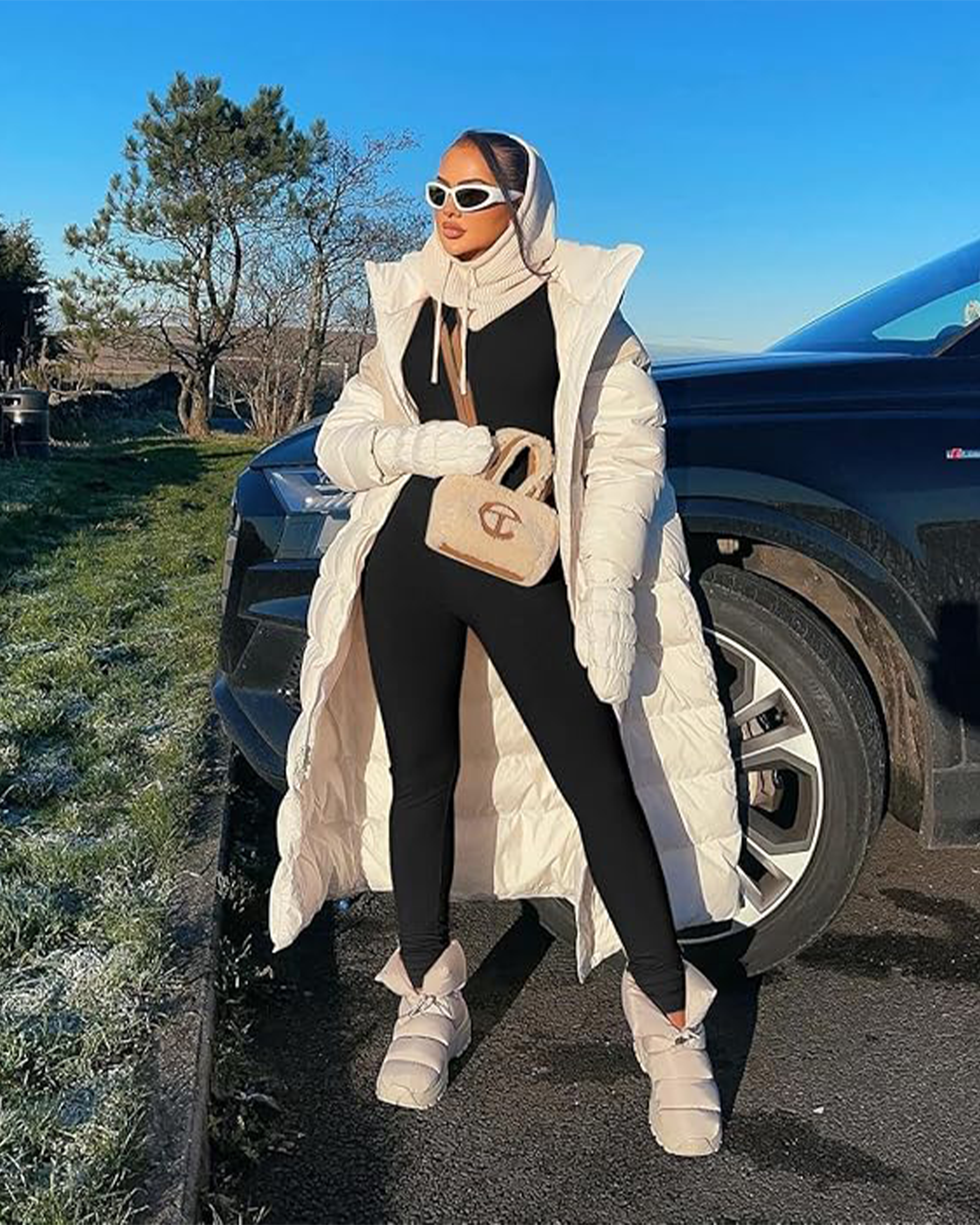 Women‘s Ribbed Long Sleeve Crew Neck Yoga Jumpsuits