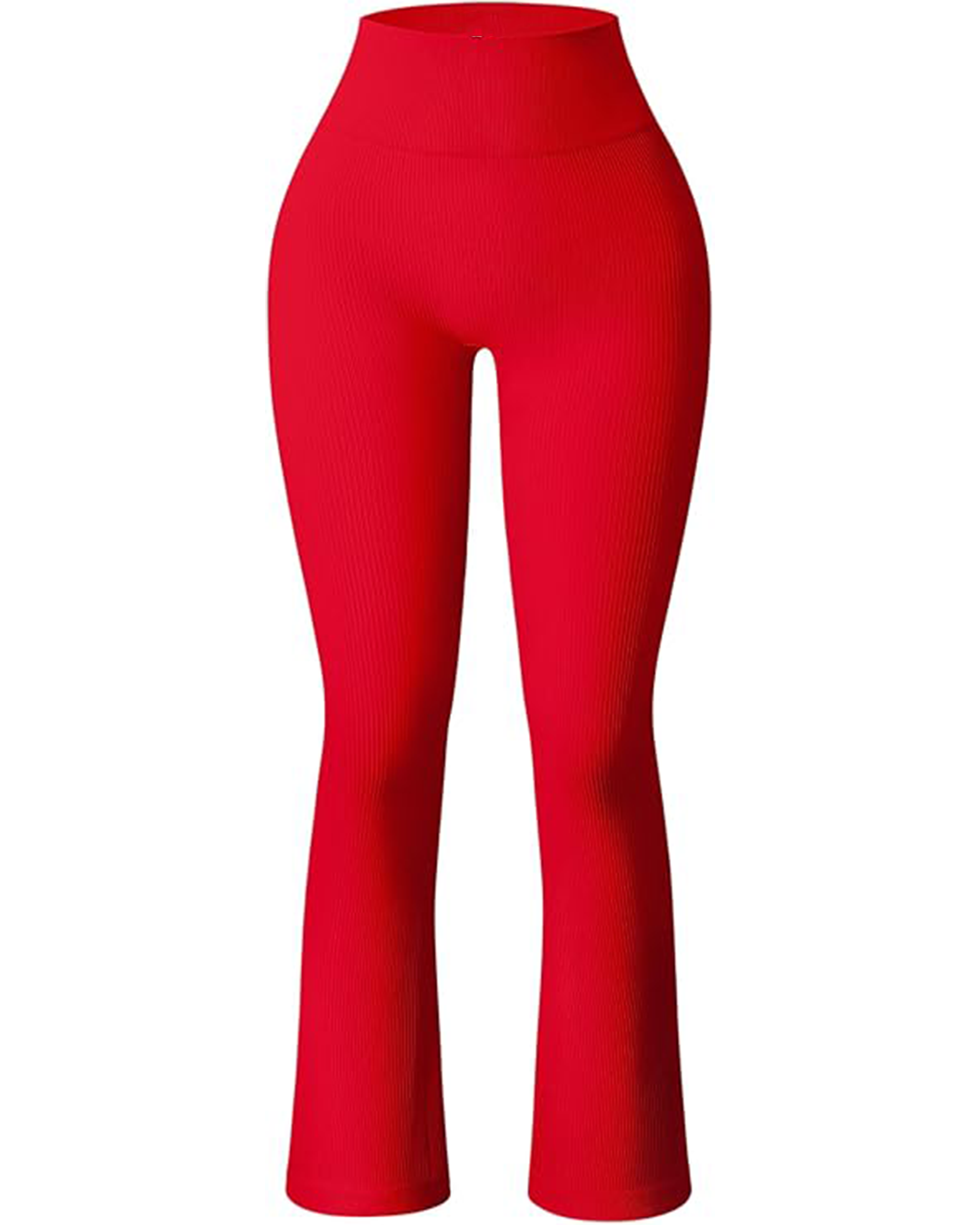 Yvyvlolo Women's Flare Pants Ribbed Seamless Workout High Waist Leggings