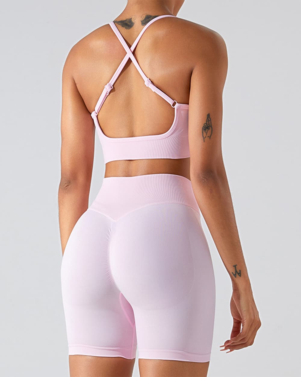 Yvyvlolo Seamless Shockproof Quick Dry Gathering Sports Bra