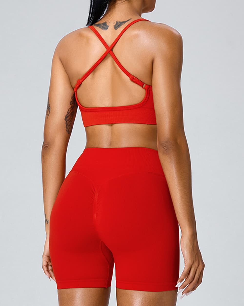 Yvyvlolo Seamless Shockproof Quick Dry Gathering Sports Bra