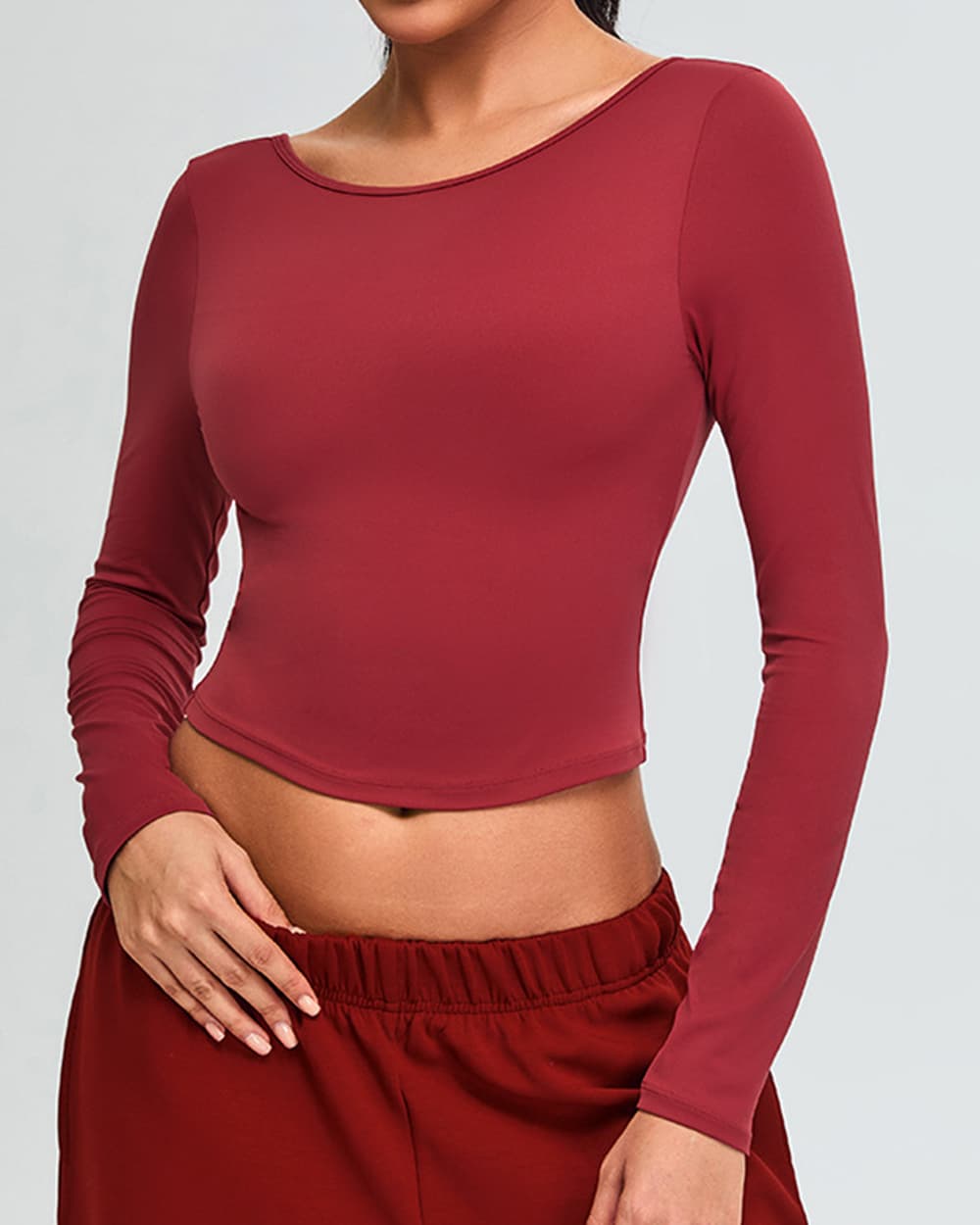 Yvyvlolo Women Quick Dry Backless Long Sleeve Yoga Athletic T-Shirt