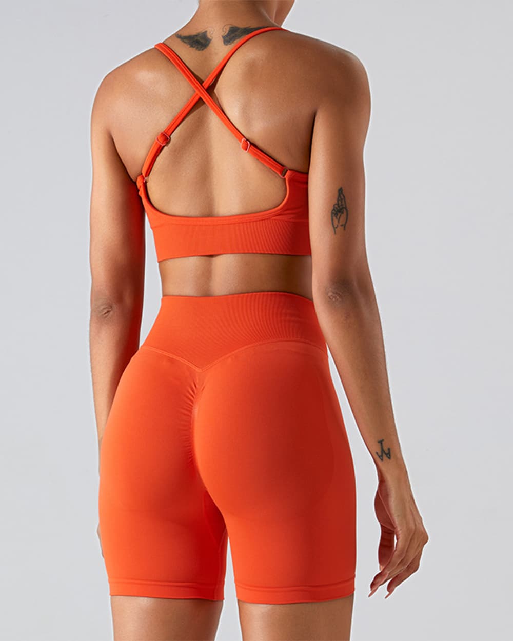 Yvyvlolo Seamless Shockproof Quick Dry Gathering Sports Bra