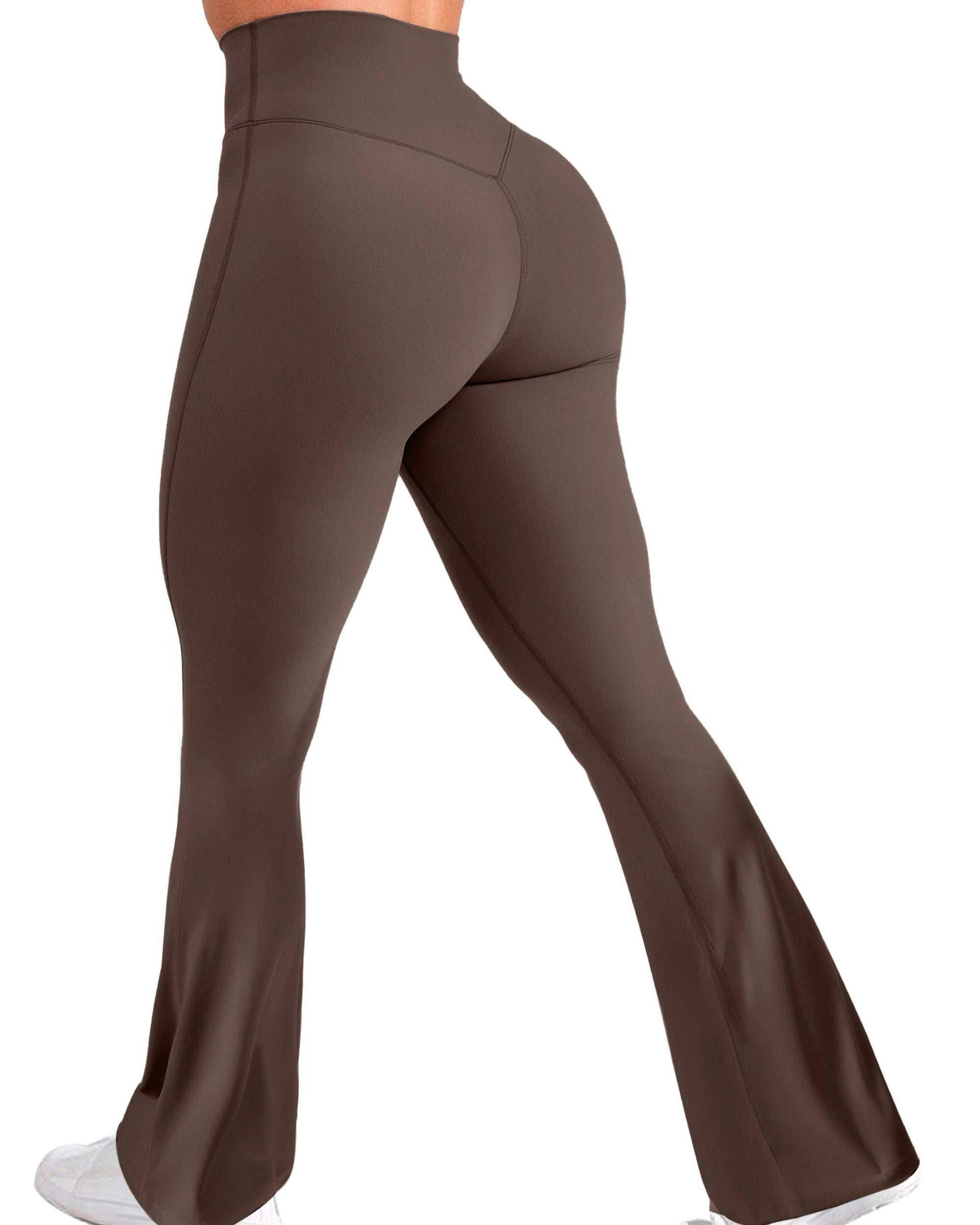 Yvyvlolo High Waisted Flare Leggings for Women Tummy Control Butt Lifting Workout Yoga Wide Leg Pants-Yvyvlolo