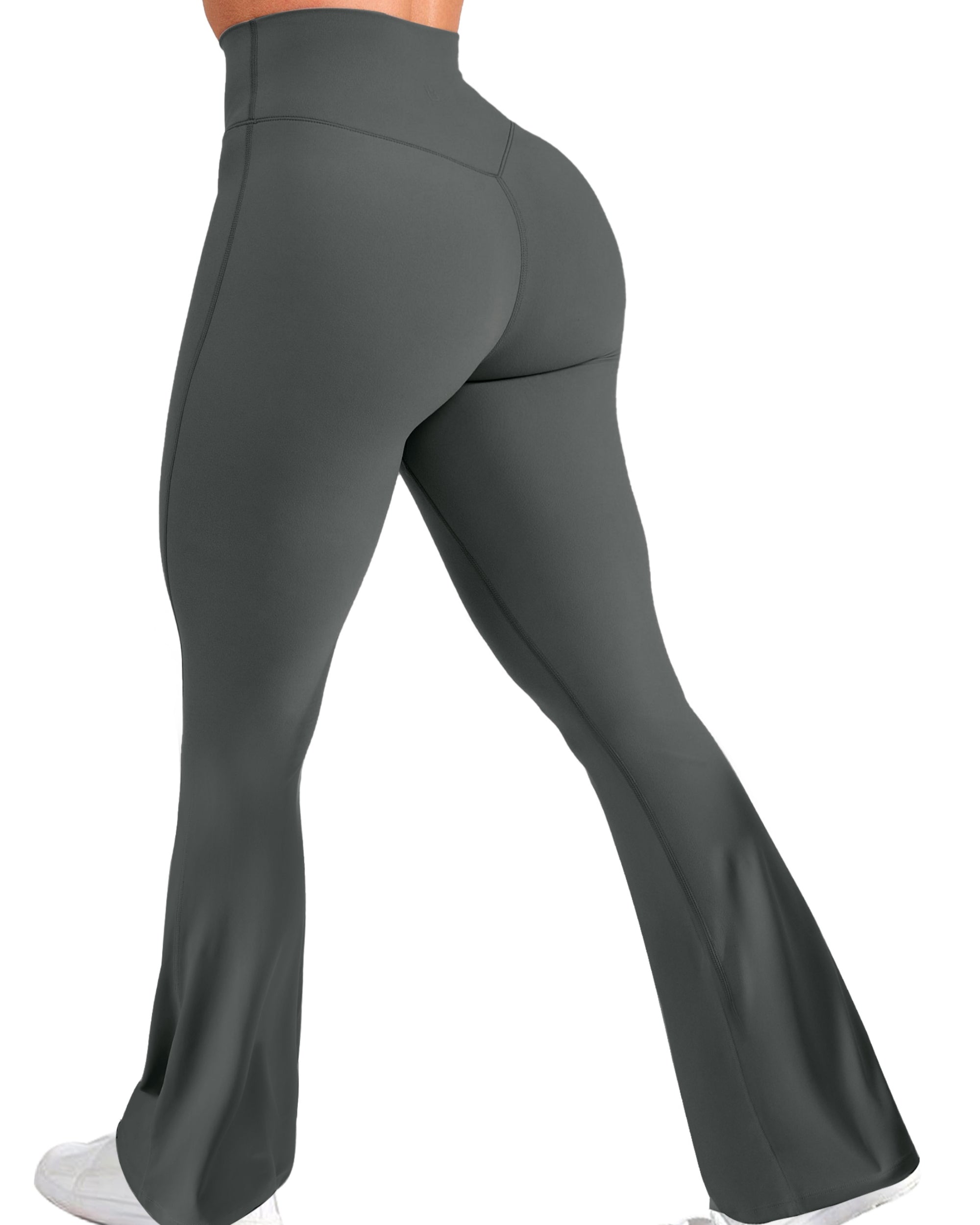 Yvyvlolo High Waisted Flare Leggings for Women Tummy Control Butt Lifting Workout Yoga Wide Leg Pants-Yvyvlolo